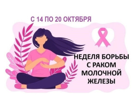 С 14 по 20 октября 2024г. Неделя борьбы с раком молочной железы С 14 по 20 октября 2024г. Неделя борьбы с раком молочной железы.